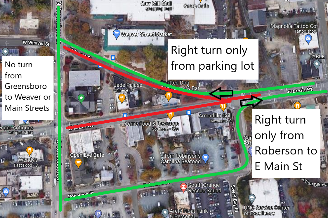 Traffic Map for OWASA Feb 25