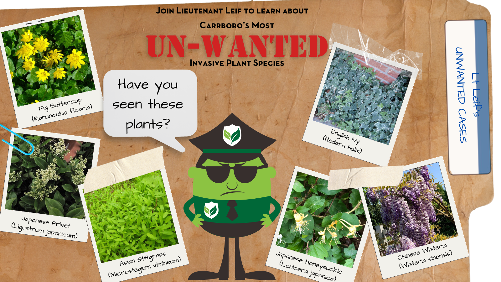 Carrboro This Week Graphic UNWANTED Plants
