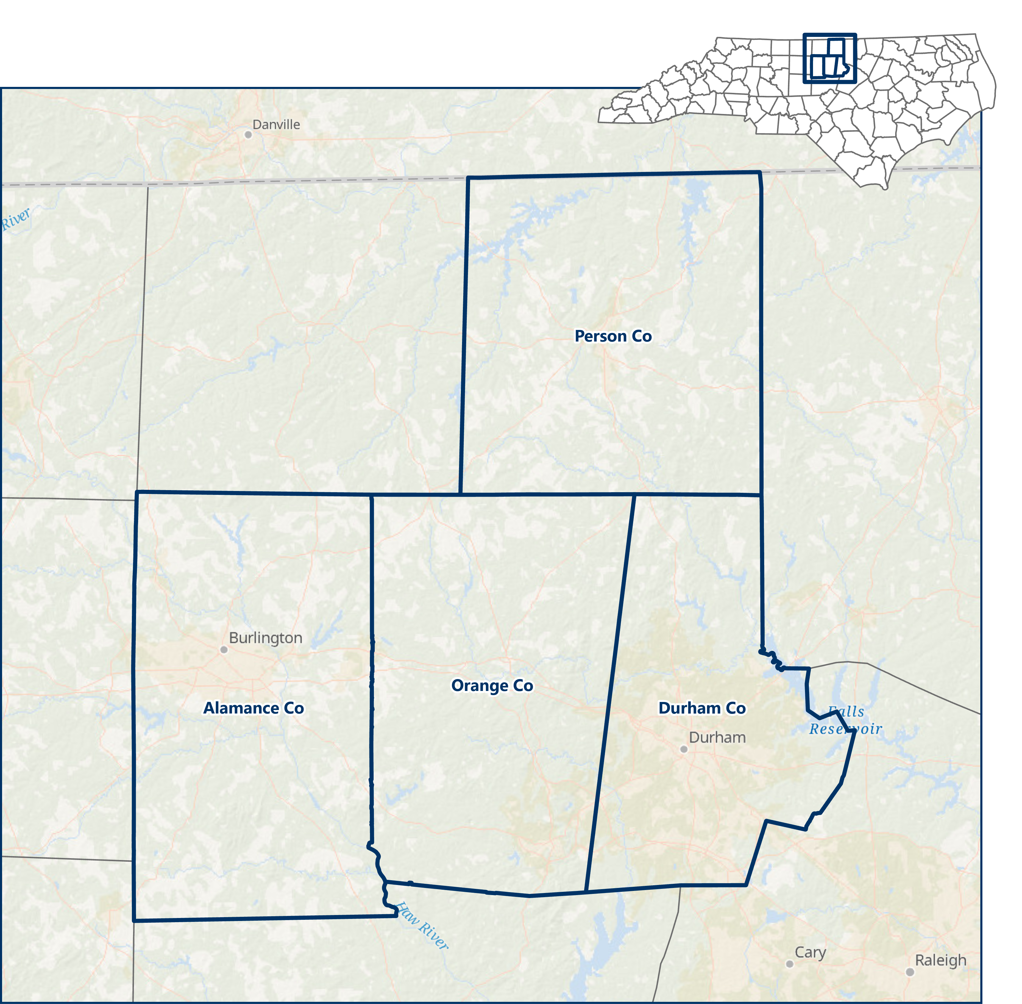 Eno-Haw Regional Hazard Mitigation Plan Map