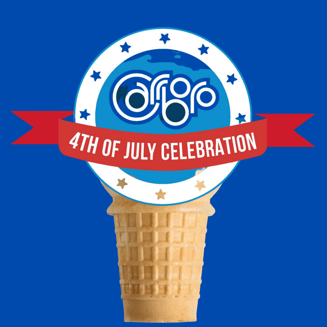 Ice Cream Cone with July 4th Logo